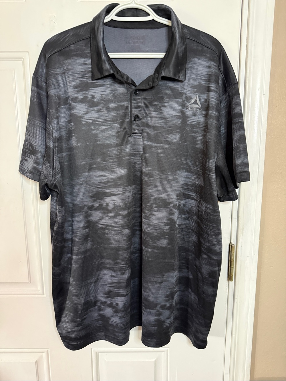 Reebok Men’s Black and Gray Performance Polo